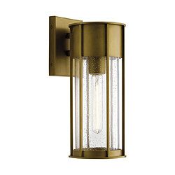 Elstead Lighting Applique murale extérieur Camillo Verre à graines transparent,aluminium Laiton naturel peint