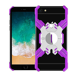 Wewoo Coque Rigide Pour iPhone 6 Plus / 6 Hero Series de protection en métal antichute avec support Violet