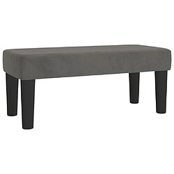 Maison Chic Lit adulte- Lit + matelas,Sommier à lattes de lit et matelas gris foncé 120x190cm velours -GKD32855 pas cher