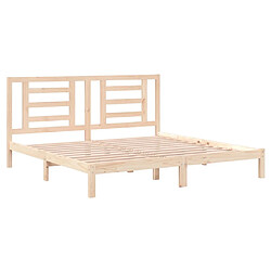 Acheter Maison Chic Lit adulte - Lit simple Cadre de lit,Structure du lit Contemporain Bois de pin massif 200x200 cm -MN18260