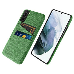 Coque en TPU antichoc avec porte-cartes vert pour votre Samsung Galaxy S21 FE 5G