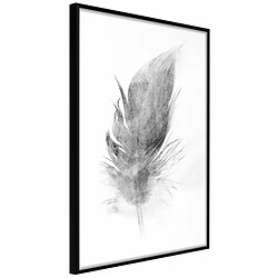 Paris Prix Affiche Murale Encadrée Lost Feather Grey 20 x 30 cm Noir