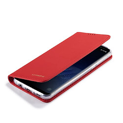 Wewoo Housse Coque Pour Galaxy S8 LC.IMEEKE LC-002 Series Skin Hand Feeling PU + TPU en cuir à rabat horizontal avec support et fente carte et portefeuille rouge pas cher