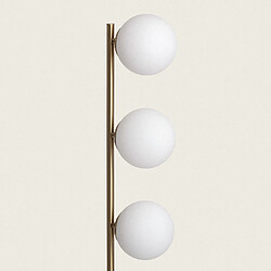 Ledkia Lampadaire Métal et Verre Moonlight Brass 3 Spots Doré pas cher