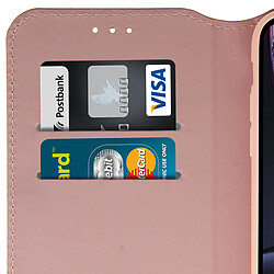 Avizar Housse Apple iPhone XR Etui folio Porte-cartes Fonction support - rose pas cher