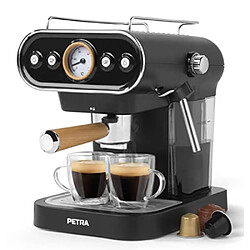 Petra PT5108VDEEU7 Machine Expresso 1.2L 1050W 19 Bars Avec Buse Vapeur Réutilisable Noir