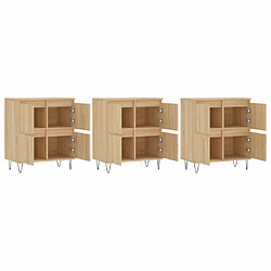 Avis vidaXL Buffets 3 pcs Chêne sonoma Bois d'ingénierie