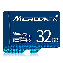 Wewoo Carte Micro SD mémoire MICRODATA 32GB U1 Blue TF SD