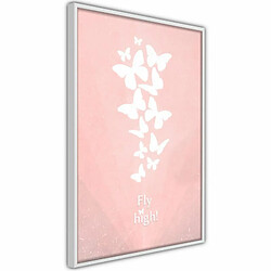 Paris Prix Affiche Murale Encadrée Butterfly Dream 20 x 30 cm Blanc