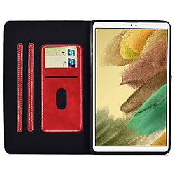 Etui en PU anti-chute avec support et porte-cartes pour votre Samsung Galaxy Tab A7 Lite 8.7-pouces T220/T225 - rouge