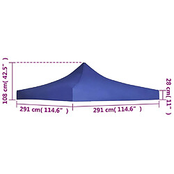 Acheter vidaXL Toit de tente de réception 3 x 3 m Bleu