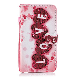 Wewoo Housse Coque Etui à rabat horizontal Love Pattern pour OnePlus 6Tavec porte-cartes et