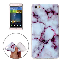 Wewoo Coque pour Huawei P8 Lite Violet Marbling Motif Souple TPU Housse de Protection Arrière