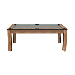 De Faugeres Billard convertible table 8 personnes Arizona (plateau et accessoires en option) Hêtre boisé , Gris (plateau)