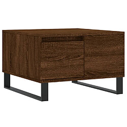 vidaXL Table basse chêne marron 55x55x36,5 cm bois d'ingénierie