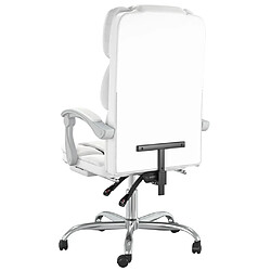 Acheter vidaXL Fauteuil inclinable de bureau Blanc Similicuir