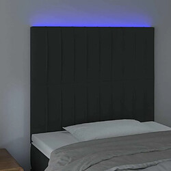 Avis Maison Chic Tête de lit scandinave à LED,meuble de chambre Noir 90x5x118/128 cm Velours -MN34387