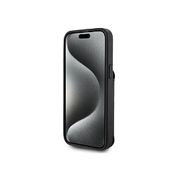 Karl Lagerfeld Coque pour Apple iPhone 15 Pro Saffiano avec porte-cartes Noir