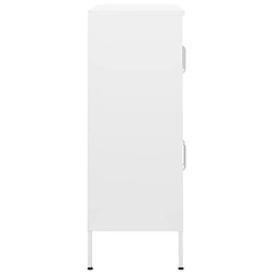 Avis vidaXL Armoire de rangement Blanc 80x35x101,5 cm Acier