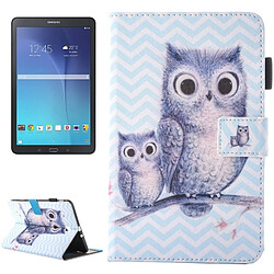 Wewoo Housse Étui pour Samsung Galaxy Tab E 9.6 / T560 Belle Bande Dessinée Wave Owl Motif Horizontal en cuir Flip avec support & Slots de cartes Pen Slot