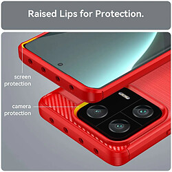 Avis Htdmobiles Coque pour Xiaomi 13 Pro 5G - housse etui silicone gel carbone + verre trempe - ROUGE