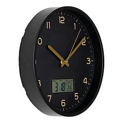 Avis EPIKASA Horloge Murale Amiens, Noir, Plastique, 4x25x25 cm