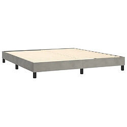 Acheter Maison Chic Lit adulte- Lit + matelas,Sommier à lattes de lit et matelas Gris clair 180x200cm Velours -GKD28964