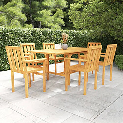 Maison Chic Salon de jardin 7 pcs - Table et chaises d'extérieur - Mobilier/Meubles de jardin Moderne Bois de teck massif -MN36713