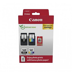 Pack de 2 cartouches d'encre 3713C008 Noir et couleurs Marque Canon + 50 Papier photo (3713C008)