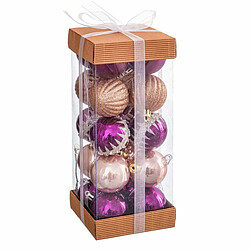 BigBuy Christmas Boules de Noël Multicouleur PVC 5 x 5 x 5 cm (20 Unités)