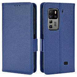 Etui en PU texture litchi, antichoc avec support, bleu foncé pour votre Ulefone Armor 11T 5G/Armor 11 5G