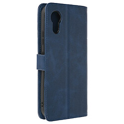 Avizar Étui pour Samsung Galaxy Xcover 7 Portefeuille avec Surpiqûre Bleu Nuit