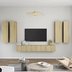 vidaXL Ensemble de meubles TV 6 pcs Chêne sonoma Bois d'ingénierie