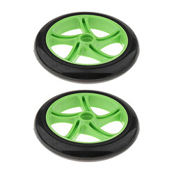 Acheter 2 Pcs Sport Scooter Wheel Pro Kick Scooter Pneu Arrière Avant 180mm Noir Vert