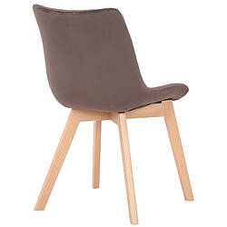 Acheter Decoshop26 Chaise de salle à manger x1 rembourrage généreux en velours marron piètement en bois 10_0002081