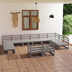 Maison Chic Salon de jardin 12 pcs - Table et chaises d'extérieur - Mobilier/Meubles de jardin Moderne bois de pin massif -MN79611