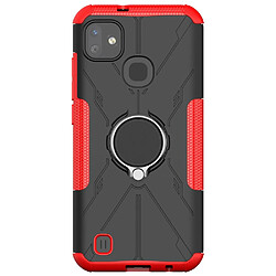 Coque en TPU 2-en-1, texture nid d'abeille, anti-rayures avec béquille pour votre Infinix Smart HD 2021 - rouge