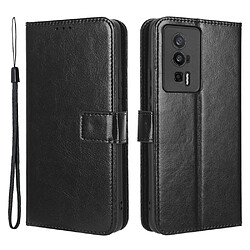 Htdmobiles Housse pour Xiaomi Poco F5 Pro 5G / Redmi K60 / K60 Pro - etui coque pochette portefeuille + film ecran - NOIR