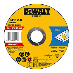 Disque de coupe Dewalt Fast Cut dt3506-qz 10 Unités 115 x 1 x 22,23 mm