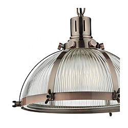 Luminaire Center Suspension Debut cuivre antique et verre 1 ampoule