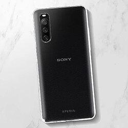 Avizar Coque Sony Xperia 10 IV Silicone Gel Souple Film Verre Trempé 9H noir pas cher