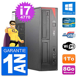 PC Fujitsu Esprimo E520 DT Intel i7-4770 RAM 8Go Disque Dur 1To Windows 10 Wifi - Occasion