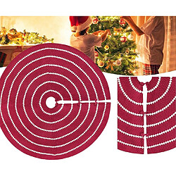 Avis C204 122 cm Décoration de Noël Tricoté Multi-boucle Modèle Jupe Arbre Tablier Arbre de Noël Arbre de Noël Ornements