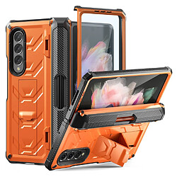 Coque en TPU anti-chute avec béquille pour votre Samsung Galaxy Z Fold3 5G SM-F9260 - orange