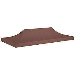 vidaXL Toit de tente de réception 6x3 m Marron 270 g/m²