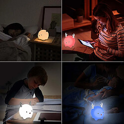 Universal Interrupteur tactile pour cerf d'enfant lumineux à LED, lumière de nuit en silicone portable, lumière de sommeil à LED, options de couleur multiples, adapté à la chambre de bébé, chambre à coucher, salon, camping, pique-nique, (blanc) pas cher