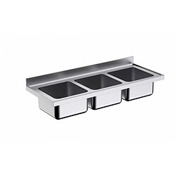 Plonge Inox Simple avec trois Bacs Gamme 700 - Distform