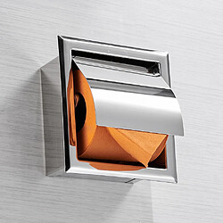 Universal Porte-papier toilette en acier inoxydable 304 chromé mural caché salle de bain rouleau de papier tissu boîte | Porte-papier (argent)