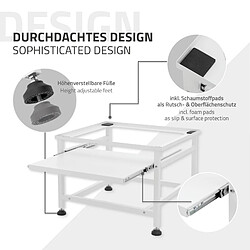 Acheter ML-Design Socle de machine à laver avec étagère extensible base sèche-linge en acier blanc