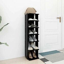 Avis Maison Chic Armoire à Chaussures Noir,Meuble de Rangement à Chaussures 27,5x27x102 cm Bois d'ingénierie -MN43279